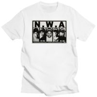 N.W.A. ฮิปฮอปเสื้อยืดผู้ชาย NWA Dr.e Eazy E DJ 100% เสื้อยืดตลกผ้าคอตตอนท็อปส์ซูคอรอบใหม่สำหรับฤดูร้อน