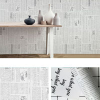 Vintage Newspaper Self-Adhesive Wallpaper Bedroom Waterproof PVC Stickers Wall Rustic Living Room Furniture Protect Decoration