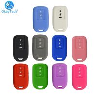 ■ OkeyTech 3 Buttons Silicone Car Key Cover Case For Honda Accord 9 Crider CRV HRV Smart Car Key Protection Shell Accessories