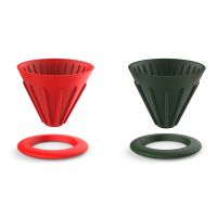 Coffee Dripper Filter Cup Reusable Silica Gel Coffee Filter Foldable Sugar Color Coffee Funnel Drip for Barista