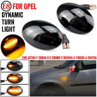 แบบไดนามิก LED ไฟเลี้ยวด้านข้างสำหรับ Opel Astra F Corsa B Sintra Tigra Combo C Corsa C Meriva A Repeater เลี้ยวโคมไฟ2ชิ้น