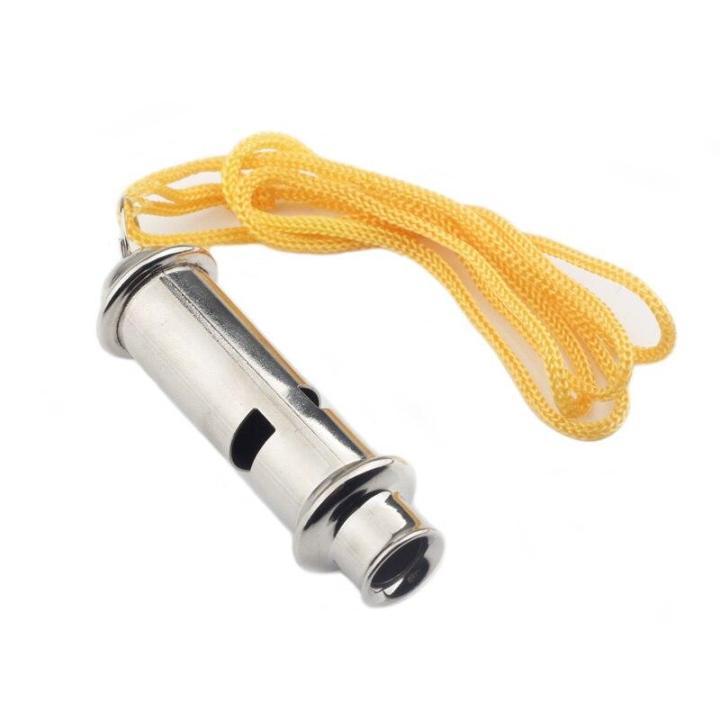 10pcs-police-whistles-silver-metal-whistle-with-neck-chain-rope-soccer-referee-set-outdoor-hiking-survival-security-equipment-survival-kits