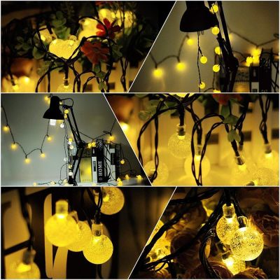 50 LED Solar Outdoor String Lights Garden Ball Decorative Lights Waterproof Indoor Fairy Lights for Christmas wedding party