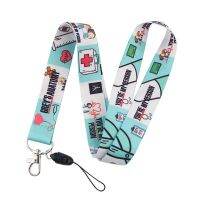 FD0287 Lanyard Neck Strap Rope For Mobile Cell Phone ID Card Badge Holder With Keychain Keyring Greys Anatomy For Doctor Nurse Phone Charms