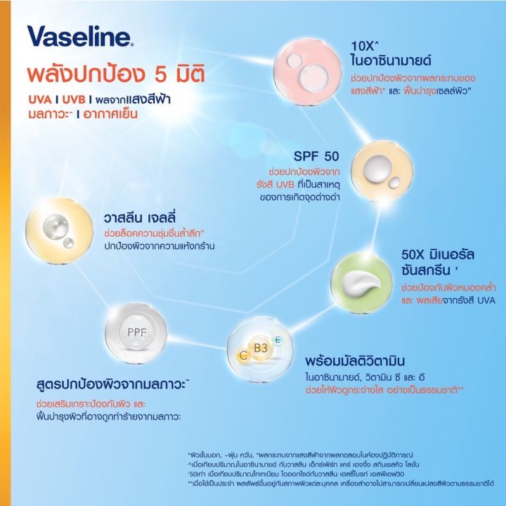 พร้อมส่ง-วาสลีนกันแดดเซรั่ม-vaseline-healthy-bright-sun-pollution-spf-50-pa-serum-exp-11-05-2025
