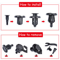 100PCS Bumper Clips 10mm Push Fender Flare Fastener for Honda CRV CR-V Plastic Rivet Retainer Clips Replace OEM 91503-SZ3-003