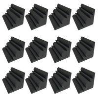 12pcs Corner Acoustic Soundproof Foam High Density Flame Retardant Bass Trap Sound Absorption