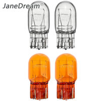 Janedream 2 ชิ้น T20 หลอดฮาโลเจนแก้วกลางวันวิ่งไฟเลี้ยวแสงหยุดเบรกไฟท้ายหลอดไฟ 7443 W21/5 วัตต์