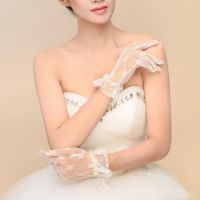 ♣ Bridal Gloves Lace Bridals Fingerless Short Wedding Golves Bride Romantic Evening Foraml Party Special Occasion Women Glove