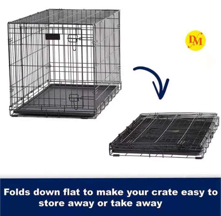 Dog Crates for Small Dogs Collapsible Pet Cage DoubleDoor Portable for
