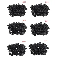 600Pcs Plastic Square Tube Inserts End Blanking Caps 20mm x 20mm Black