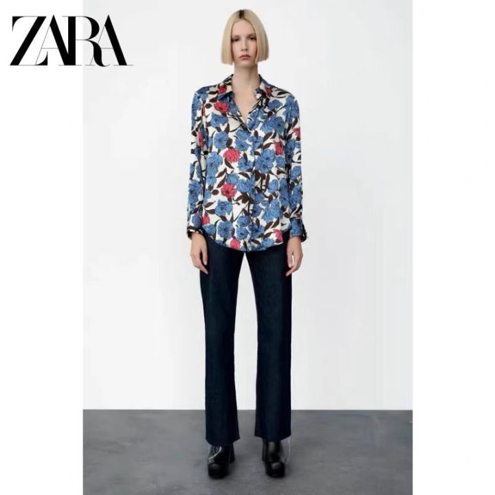 zara-ฤดูใบไม้ร่วงและฤดูหนาว-ใหม่-เสื้อผ้าผู้หญิง-พิมพ์ลายดอกไม้-เสื้อเชิ้ต-x1