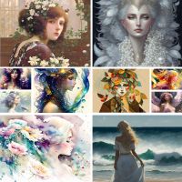 ✁▪ Portrait Beautiful Women Printed 11CT Cross Stitch Embroidery Kit Needlework Knitting Hobby Sewing Different Room Decor Jewelry