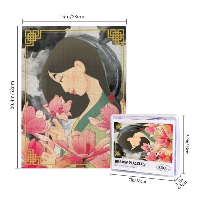 Disney Mulan Aisan Wooden Jigsaw Puzzle 500 Pieces Educational Toy Painting Art Decor Decompression toys 500pcs