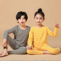 Christmas Pajamas for Children Boys Girls Sleepwear Sets Teenage Kids Seamless Edge Pyjamas Double Sides Wearable Clothes Baby