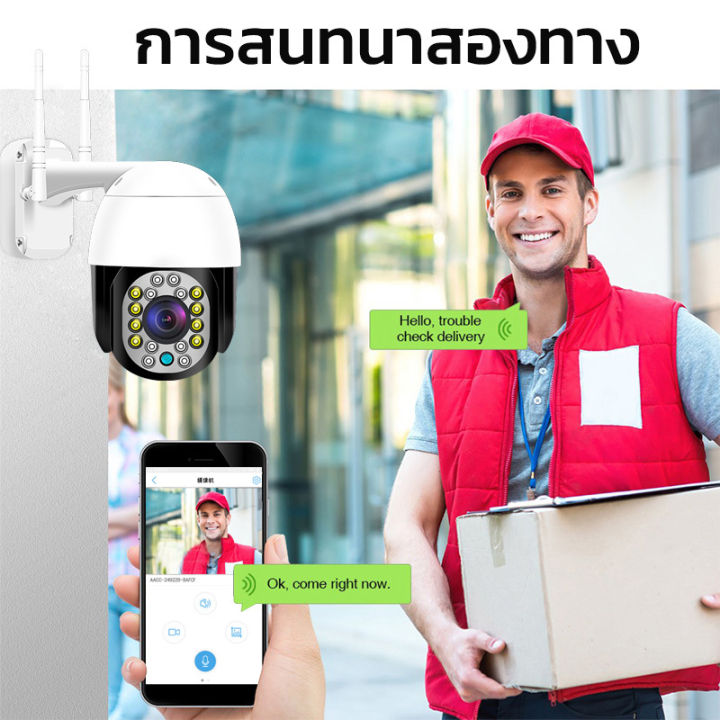 ร้านไทย-จัดส่งภายใน24ชม-กล้องวงจรปิด-360-wifi-outdoor-ip-camera-5ล้านพิกเซล-8อินฟราเรด-ไฟled-8ดวง-สมาร์ทไลท์-คนขยับไฟติด-ไม่กลัวความมืด-ภา