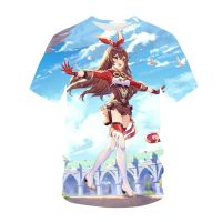 2023 NEW Anime Game t Shirt Genshin Impact Barbara Gunnhildr 3d Print Men Women Summer Fashion T-shirt Casual O-neck Unisex Short Sleeve fashion