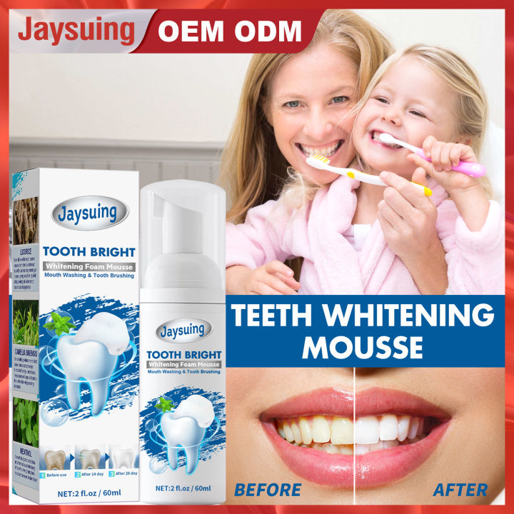 Jaysuing Whitening Mousse Tooth Brightening Portable Oral Cleaning Foam ...