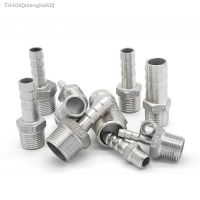 ✼☈ Stainless Steel Male BSP 1/8 1/2 1/4 3/4 Thread Pipe Fitting Barb Hose Tail Connector 6mm to 25mm Tools Accessory