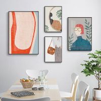 Abstract Figure Painting Portrait Canvas Art Prints Minimalist Fashion Woman Wall Painting For Girl Bedroom Bar Decor Pictures Drawing Painting Suppli