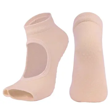Professional Two Toes Yoga Socks Breathable Backless Pilates Socks  Anti-Slip Women Dance Ballet Ladies Sport Socks for Fitness