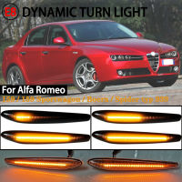 2X แบบไดนามิก LED ด้านข้าง Marker Light Arrow เลี้ยวสัญญาณไฟกระพริบสำหรับ Alfa Romeo 159 Sportwagon Typ Boera Spider Typ 939