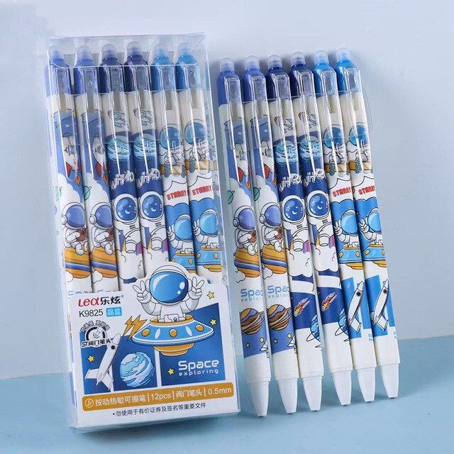 5 Washable And Erasable Gel Pen Refills 0.5 Mm With Magic Handle