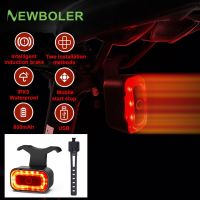 ✟ NEWBOLER Smart Bicycle Rear Light Auto Start/Stop Brake Sensing IPX5 Waterproof Type-C USB Bike Taillight Bicycle Tail Light LED