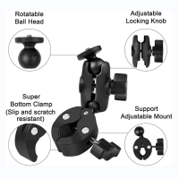 Super Clamp Mount Double Ball Head Adapter ใช้งานร่วมกับ GoPro AKASO DJI Action หรือ DSLR Digital Camera Monitor/led Lights/ronin-M/ronin Mx/freefly Electronicaccessories