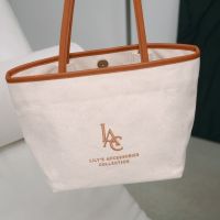 LAC.COLLECTION - Lily Tote Bag 02 กระเป๋าผ้ากุ๊นขอบหนัง