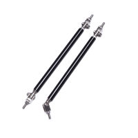 2PCS Universal Racing Car Front Rear Bumper Lip Splitter Spoiler Support Bar Kit Pull Strut Rod Adjustable 15cm Black Red Silver