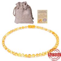 Baltic Amber Necklace Handmade Baroque Necklace/Bracelet for Baby Anti Inflammatory Jewelry Gifts Highest Quality Certified