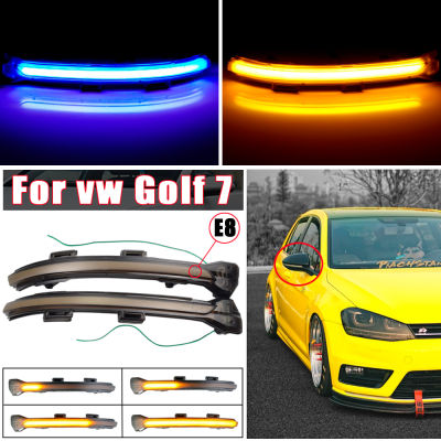สำหรับ VW G Olf 7 7.5สำหรับโฟล์คสวาเกน GTD R GTI MK7 2012-2020 T Ouran แบบไดนามิกไหลกระจกมองข้าง LED เลี้ยวน้ำกะพริบตาแสง