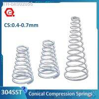 ✆▽ 1-10Pcs 304 Stainless Steel Tower Springs Conical Cone Compression Spring A2 Taper Pressure Spring Wire Diameter 0.4-0.7mm