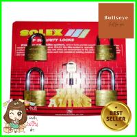 กุญแจคีย์อะไลท์ SOLEXMACH250 50 มม. 4 ตัว/ชุดKEYED ALIKE PADLOCK SOLEX MACH250 50MM 4EA/SET **หมดแล้วหมดเลย**