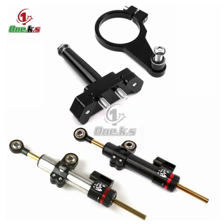 Universal Motorcycle Adjustable Steering Damper Stabilizer Mounting