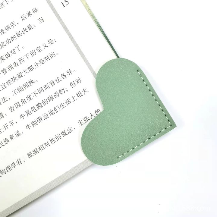 shenwin-store-เคสป้องกัน6ชิ้น-แบบพกพาขนาดเล็กที่คั่นหนังสือลายหัวใจของขวัญที่วางหนังสือมุมหนังสือ