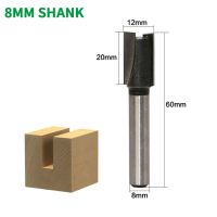 1PC 8MM Shank Milling Cutter ไม้แกะสลัก 2 ขลุ่ยตรงบิตงานไม้เครื่องมือเราเตอร์บิตสําหรับไม้ทังสเตนคาร์ไบด์ End Mill