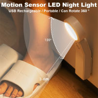 ไฟกลางคืน Motion Sensor โคมไฟติดผนัง PIR LED คณะรัฐมนตรีแสง USB ชาร์จแบบพกพาโคมไฟสำหรับบ้านห้องนอนตู้เสื้อผ้าบันไดแสง