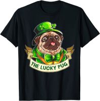 The Lucky Pug St Patricks Day Irish Pug Dog Shamrock Gift Tshirt