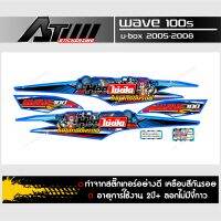 สติกเกอร์ติดรถWave100s u-box สกรีนข้อความHeeไม่ฟิตไม่มีสิทขึ้นรถพี่