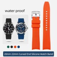 ♧ Soft Silicone Strap Universal Elbow ArcRubber Band Sport Waterproof Replacement Bracelet Watch Accessories for omega seiko rolex