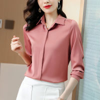 Womens Shirt Chiffon Blouses for Women Long Sleeve Top Women Fashion Office Lady Polo Neck Clothing Female 2022 Basic Shirts OL