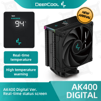 DeepCool CPU Cooler AK400ดิจิตอลสำหรับ AM5 1850 RPM PWM จอแสดงผลแบบเรียลไทม์ CPU Air Cooler 4ฮีทซิงค์ชิป Cooling ฮีทซิงค์