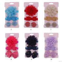 BOBORA 3pcs Elastic Princess Headbands Baby Girl Bowknot Elastic Hair Band