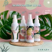 NaradaAsia สเปรย์แอลกอฮอล์พกพา 100 ml คุณภาพดี หอม ละมุนผิว Alcohol Spray รุ่น Spring