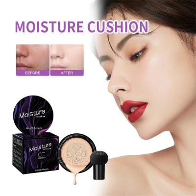 รองพื้นหัวเห็ด Air Cushion CC Cream Waterproof Brighten Foundation Cream Women Base Makeup Face Korean Cosmetics