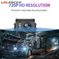 LA กล้องถ่ายวิดีโอถอยหลังกันน้ำไนท์วิชั่นอินฟราเรด HD AHD720ควบคุมสายกล้องสำรองข้อมูลมุมข้างหลังรถยนต์【fast】