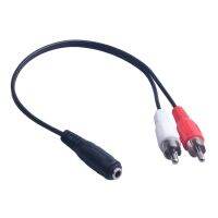 New 3.5MM Female Connector Jack Stereo Cable Y Plug To 2 RCA Male Adapter 3.5 Audio Aux Socket Headphone Music Wire