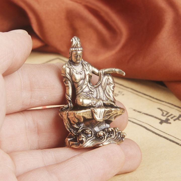ชุด-hiasan-atas-meja-อวาลิทาคาศรีรูปปั้นเล็กทองเหลืองของสะสมสำหรับหุ่นพระพุทธรูป